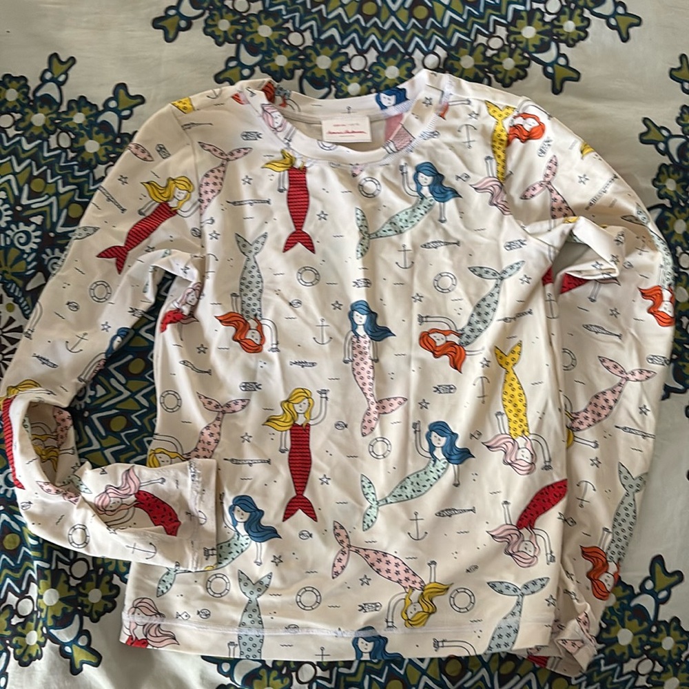 Hanna Anderson long sleeve mermaid swim top